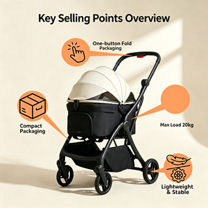 Poussette pliable <span class=keywords><strong>pour</strong></span> animaux de compagnie Gravity One-key, fiable, légère (20 kg), <span class=keywords><strong>pour</strong></span> les voyages, les sorties et la promenade quotidienne, vente en gros, <span class=keywords><strong>pour</strong></span> chats et chiens - Product Image 2