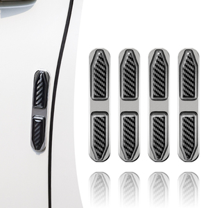 4 pièces de protection de bord de porte de voiture <span class=keywords><strong>en</strong></span> métal à texture fibre de carbone, anti-collision, anti-rayures - Product Image 1