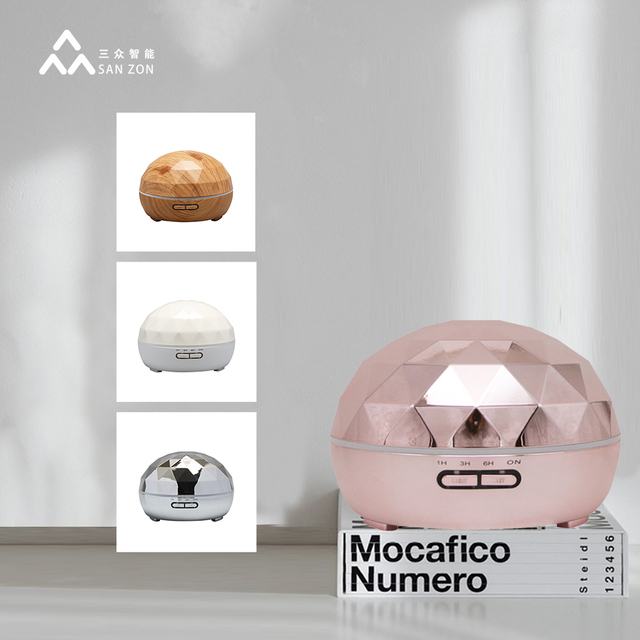 Smart 500ml Ultrasonic Aroma Diffuser Remote Control LED Night Light for Home Bedroom Office
