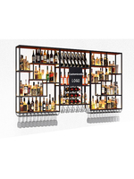 Armoire à vin de luxe moderne en métal doré avec design écologique pour bar à domicile et salle à manger