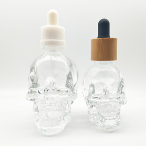 Botella de Vidrio con Gotero para Suero, Forma Única de Calavera, 15ml, 30ml, 50ml, 100ml, en Negro, Azul, Rojo y Verde, para Cosméticos, Aceites Esenciales y Cuidado de la Piel - Product Image 6