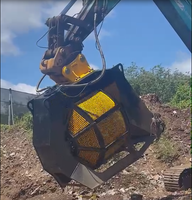 360 °   Godet rotatif de criblage pour métaux de rebut et béton concassé, godet hydraulique pour excavatrice