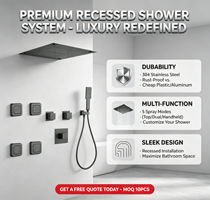 Smart Concealed Led <strong>Shower</strong> System Wall Mounted Chrome Concealed Bathtub <strong>Shower</strong> Mixer Faucets - Product Image 5