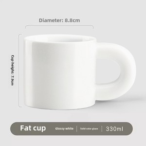 Cazza d'acqua in ceramica creativa con grande manico Logo personalizzabile per <span class=keywords><strong>caffè</strong></span> <span class=keywords><strong>e</strong></span> tè-tazza personalizzata in plastica - Product Image 5