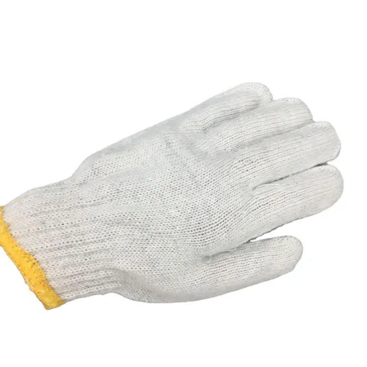 Cheap cotton gloves good protection do not cut hands not easy to break high quality factory price for construction workers