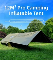 Tenda Camping Tiup Outdoor yang Dapat Disesuaikan 12 Meter Persegi Tanpa Perlu Pemasangan, Ramah Perjalanan, Portabel, Tahan Air