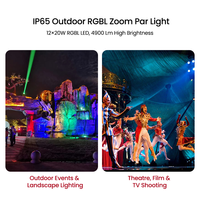 STAR LIGHT ZB Par 12s 1220W RGBL LED Zoom Par Light 5~50 IP65 Résistant à la Corrosion Saline 4900Lm DMX512 Projecteur Extérieur