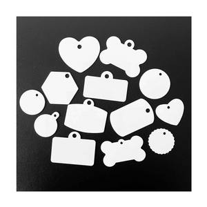 2026년 신제품 알루미늄 승화 인식표 블랭크 반려동물 식별표 반려견 운전면허증 태그 흰색 인쇄 가능 금속 반려동물 이름표 - Product Image 3