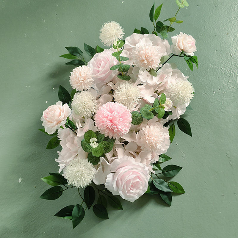 ยาว 50x กว้าง 30ซม. แถวดอกกุหลาบสีชมพูอ่อน