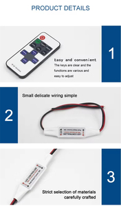 RF11 키 미니 <span class=keywords><strong>LED</strong></span> 컨트롤러 5-24V 무선 RF 단색 라이트 스트립 디머 레귤레이터 단일 리모컨 단일 출력 - Product Image 6