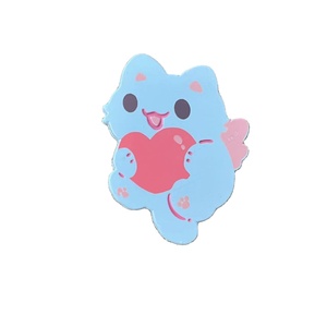 En gros Pin's de revers chat en émail plaqué or avec impression sérigraphiée à paillettes - Product Image 2