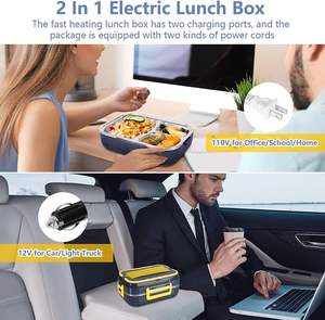Boîte à lunch électrique portable multifonctionnelle, boîtes à lunch chauffantes pour adultes avec fonction de chauffage - Product Image 5