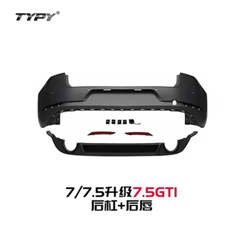 Para Golf 7/7.5 GTI Conjunto de parachoques delantero negro con imprimación