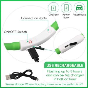 UMIONE Type C Rechargeable Plastic &amp; Silicone LED <strong>Eco</strong>-<strong>Friendly</strong> Pet <strong>Dog</strong> <strong>Collar</strong> with Flashing Lights - Product Image 3