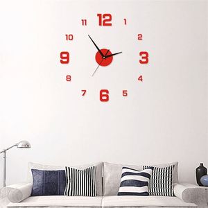 3D Luminous <b>Wall</b> Clock Frameless Acrylic DIY Digital Clock <b>Wall</b> <b>Stickers</b> Mute Clock <b>for</b> Living Room <b>Bedroom</b> Office <b>Wall</b> Decor - Product Image 3