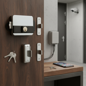 For 12V Electric Multiple Lock LAF47755 <b>Cam</b> Cylinder Door Lock Key Unlock Way Aluminum & Steel Material Italy - Product Image 3