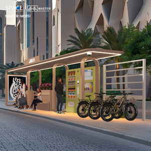 Refugio de autobús de ciudad inteligente con máquina expendedora y área de estacionamiento de bicicletas - Product Image 6