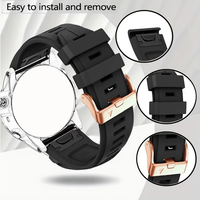 Tali Jam Tangan Silikon Lembut Cocok untuk Garmin Fenix ​​7S 6S 5S Plus, Gelang Pengganti Lepas Cepat 20Mm dengan Desain Gesper Emas.