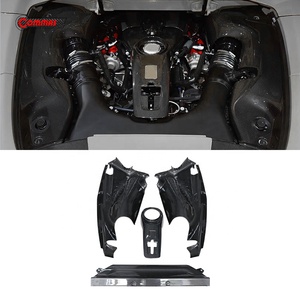 ชุดแต่งภายในห้องเครื่องยนต์คาร์บอนไฟเบอร์แบบแห้ง สไตล์ OEM ขายดี สำหรับ Ferrari F8 ฝาครอบห้องเครื่องยนต์ อะไหล่ตัวถัง - Product Image 1