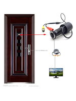 Caméra de sécurité filaire 4-en-1 AHD TVI CVI CVBS HD 1080P pour visiophone couleur, caméra de porte fisheye 180 degrés 2MP