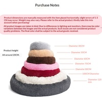 Lit d'hiver pour chien et chat en peluche solide de luxe, doux et chaud, portable, amovible, lavable, pour usage intérieur