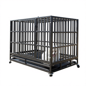 Gabbia per Animali Domestici Pieghevole di Facile Montaggio con Ruote Girevoli e Vassoio Rinforzato, Tubo Ellittico, Ampio Spazio, Vendita all'Ingrosso - Product Image 1