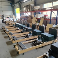 Máquina de Pilates Reformer de Madera de Roble, Plegable, Ajustable, Ecológica, Resistente, Equipo de Ejercicio para Gimnasio en Casa o Profesional