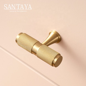 Santaya geknoopte massief messing Britse merk meubellades deurknoppen kastknoppen T-bars handgrepen klassieke bestseller - Product Image 5