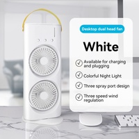 Ventilateur de refroidissement à eau avec réservoir de 400 ml, brumisateur, climatiseur, humidificateur avec télécommande, lumière LED colorée