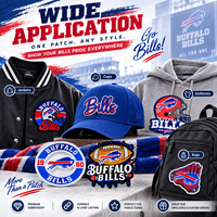 Écussons brodés personnalisés de l'équipe de football Buffalo, patchs thermocollants avec logo sportif pour vestes, casquettes, sacs