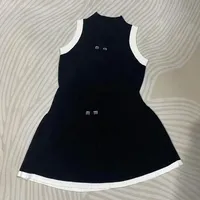 Débardeur Miu pour femme, hauts de créateur, gilet de luxe en pur coton, vêtement sans manches, chemise Miu Miu bb9 0ac