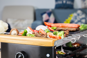 8 pièces détachables en acier au carbone brochettes <span class=keywords><strong>raclette</strong></span> casseroles multifonctions électrique <span class=keywords><strong>Raclette</strong></span> Grill Machine contrôle de la température pour - Product Image 6