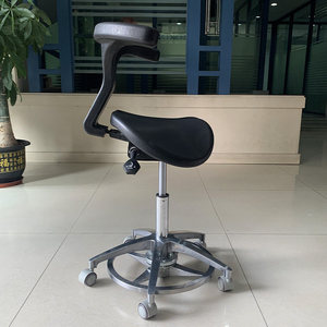 Sgabello da Laboratorio Ergonomico Antistatico di Alta Qualità <span class=keywords><strong>in</strong></span> Schiuma PU Nera, Regolabile, con Base Girevole, Design Portatile per Uso Commerciale - Product Image 6