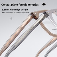 8135 Monture de Lunettes Confortable et Luxueuse avec Nouveau Design, Grande Monture, Aspect Uni Solide, Excellent Matériau TR+