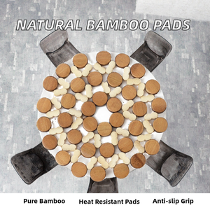 Manteles Individuales Redondos Modernos de Bambú Natural, Resistentes al Calor y Antideslizantes, Ligeros y Duraderos para Uso en la Cocina - Product Image 2