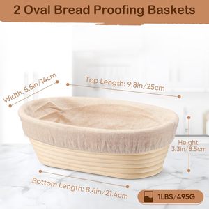 Wholesale 2pcs Eco-friendly White Large Round Rattan Food Grade 20X8CM Dishwasher Safe Fermentation <b>Bread</b> <b>Basket</b> - Product Image 2