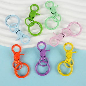 Dễ Thương Tự Làm Phụ Kiện Kim Loại Mùa Xuân Vòng Móc Chìa Khóa Kẹo Màu Sắc Con Chó Chuỗi Vòng Chìa Khóa Túi Mặt Dây Chuyền Đầy Màu Sắc Sơn Phong Cách Hợp Kim - Product Image 3