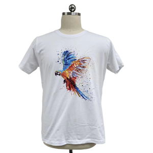T-shirt à manches courtes 100% coton et chemise en jersey respirant avec imprimé en caoutchouc pour hommes - Product Image 1