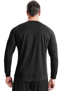 Maglietta da <span class=keywords><strong>uomo</strong></span> a <span class=keywords><strong>maniche</strong></span> <span class=keywords><strong>lunghe</strong></span> ad asciugatura rapida traspirante Top autunno inverno Fitness Running Outdoor sport-maratona basket stampata - Product Image 2
