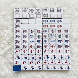White Mahjong Tiles Printed Poker <b>Card</b> Game Set American Style <b>Table</b> Game for Party Casino - Product Image 1