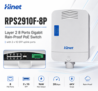 Commutateur PoE géré HiNet 8 ports Gigabit, étanche pour extérieur, Ethernet L2, 2x 1G SFP Fiber Uplink, IEEE802.3af/at 86W 20Gbps LACP