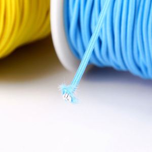 Cordon élastique coloré de 2 mm en gros d'usine, cordon en caoutchouc rond haute élasticité multibrins pour accessoires vestimentaires - Product Image 2