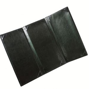 Protège-menus en cuir PU durables pour restaurant, à trois volets, avec 3 angles de vue, pour listes de vins et de menus, avec impression UV, pour bars et cadeaux (Tendance) - Product Image 4
