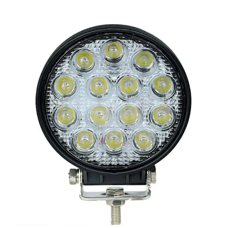 توصيل سريع اتجاه RTS سمك 55MM 4 "قوة عالية 42W كرات مستديرة LED ضوء العمل على الطريق خارجة مصباح القيادة للشاحنات والشاحنات الصغيرة SUV ATV