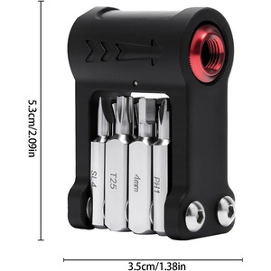 9'u 1 arada Dayanıklı Çok Fonksiyonlu Mini Tork Anahtarı Seti Bisiklet Cırcırlı Tork Anahtarı Seti Tamir Aletleri - Product Image 6