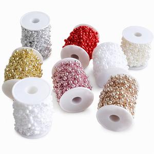 Chaîne <span class=keywords><strong>de</strong></span> perles d'imitation pour la pêche, 10 mètres, chaîne <span class=keywords><strong>de</strong></span> perles dorées pour la décoration <span class=keywords><strong>de</strong></span> l'arbre <span class=keywords><strong>de</strong></span> Noël et la décoration <span class=keywords><strong>de</strong></span> couronnes <span class=keywords><strong>de</strong></span> Noël DIY - Product Image 1