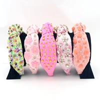 Perles de conception populaire fleur de luxe personnalisé nœud papillon mode décontractée accessoires de cheveux de haute qualité