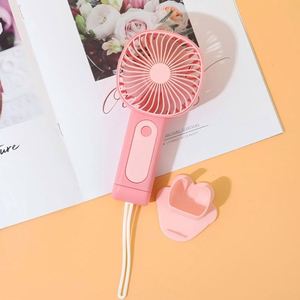 4 options de couleurs, sangle de suspension, avec base, peut être tenue ou placée sur la table, petit ventilateur portable - Product Image 4