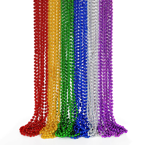 Collar de Cuentas Coloridas de Plástico Impermeable de Alta Calidad, Collar de Cuentas Vintage para Disfraces de Mardi Gras - Product Image 2