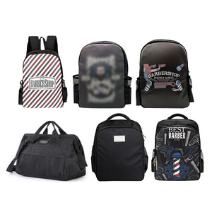 Mochila multifuncional para herramientas de peluquería y barbería, negra, con correa para el hombro y bolsillos de malla. - Product Image 4